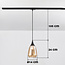1-phase rail pendant light Noi with Amber glass - drop