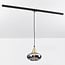 1-phase track pendant light Nill gold, wide smoked glass with mirror effect