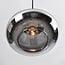 1-phase track pendant light Nill gold, wide smoked glass with mirror effect