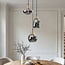 Loua 3-light pendant light - gold with smoked glass