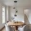 Loua 3-light pendant light - gold with smoked glass