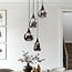 Loua 4-light pendant light Loua 4-light - black with smoked glass
