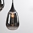 Loua 4-light pendant light Loua 4-light - black with smoked glass