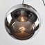 Loua 4-light pendant light Loua 4-light - black with smoked glass
