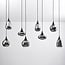 Loic 8-light pendant light - black with smoked glass