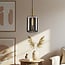 Sofito 1-light pendant light - black and gold with smoked glass