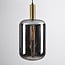 Sofito 1-light pendant light - black and gold with smoked glass
