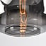 Sofito 1-light pendant light - black and gold with smoked glass