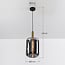 Sofito 1-light pendant light - black and gold with smoked glass