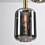 Pendu 3-light pendant light - black and gold with smoked glass