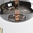 Cinque 5-light pendant light - black and gold with smoked glass