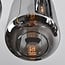 Sei 6-light pendant light - black and gold with smoked glass