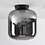 Ceiling lights black with smoked glass - Soli