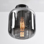 Ceiling lights black with smoked glass - Soli