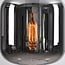 Soli 1-light ceiling light - black with smoked glass