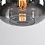 Soli 1-light ceiling light - black with smoked glass