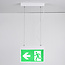 Emergency lighting surface-mounted, ceiling-mounted with pendant