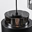 Fynna 4-light pendant light - black with smoked glass