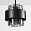Faey 4-light pendant light - black with smoked glass