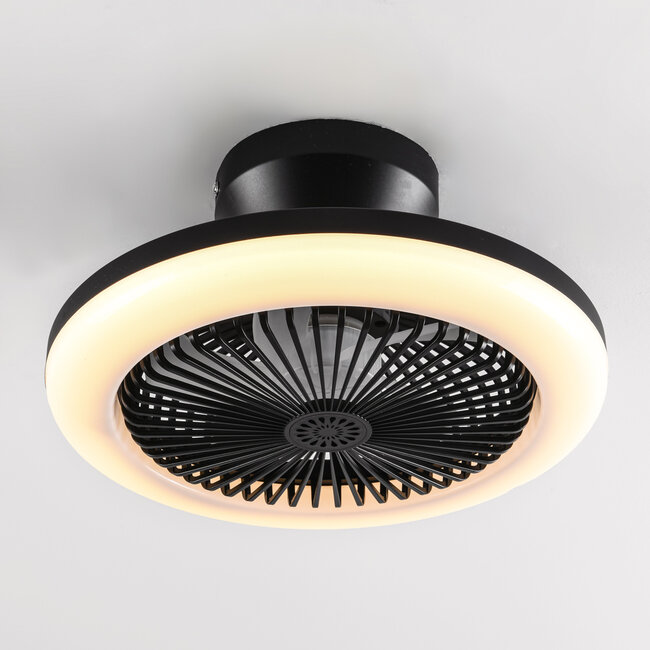 Dimmable ceiling fan Gale incl. remote control and adjustable colour temperature