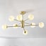 8-light ceiling light Idaho - sand gold and marble effect