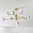 8-light ceiling light Idaho - sand gold and marble effect
