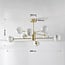 8-light ceiling light Idaho - sand gold and marble effect