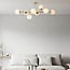 8-light ceiling light Osem - gold and marble effect