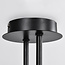 Modern ceiling lamp in Matt black with marble-look bulbs, 4-light - Nymo
