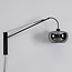 Industrial wall light Dasha with swivel and extendable arm with smoked glass
