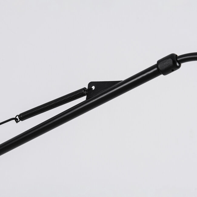 Dasha Industrial wall lamp with swivelling and extendable arm with smoked glass