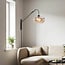 Wall lamp Dasha - black with amber glass