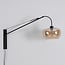 Wall lamp Dasha - black with amber glass
