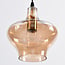 Trinidad 7-light pendant light - black with amber glass