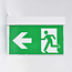 Surface-mounted emergency lighting, sideways wall mounting