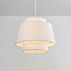 Japandi pendant lamp Vilo - White fabric