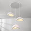 Sora 3-light pendant light - white stone effect