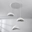 Sora 3-light pendant light - white stone effect