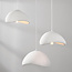 3-light Wabi-Sabi pendant lamp, White stone effect - Sora