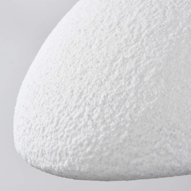 3-light Wabi-Sabi pendant lamp, White stone effect - Sora