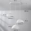 Sora 3-light pendant light - white stone effect