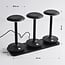 Set of 3 wireless table lamps Charge with charging station - integrated LED