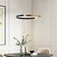 3-step dimmable pendant light Ivana - black and gold with integrated LED