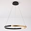 3-step dimmable pendant light Ivana - black and gold with integrated LED