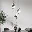 Twisted designer pendant lamp Bojana, 3-step dimmable