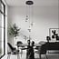 Twisted designer pendant lamp Bojana, 3-step dimmable