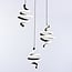 Twisted designer pendant lamp Bojana, 3-step dimmable