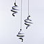 Designer pendant lamp with twisted 3-step dimmable LEDs - Bojana