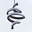 Twisted designer pendant lamp Bojana, 3-step dimmable