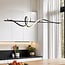 3-step dimmable designer pendant light Ches - black with integrated LED